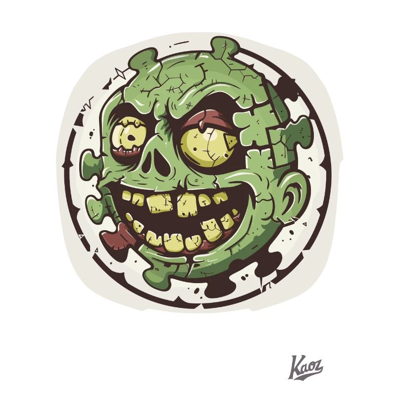 Stupid Funny Zombie Puzzle Head