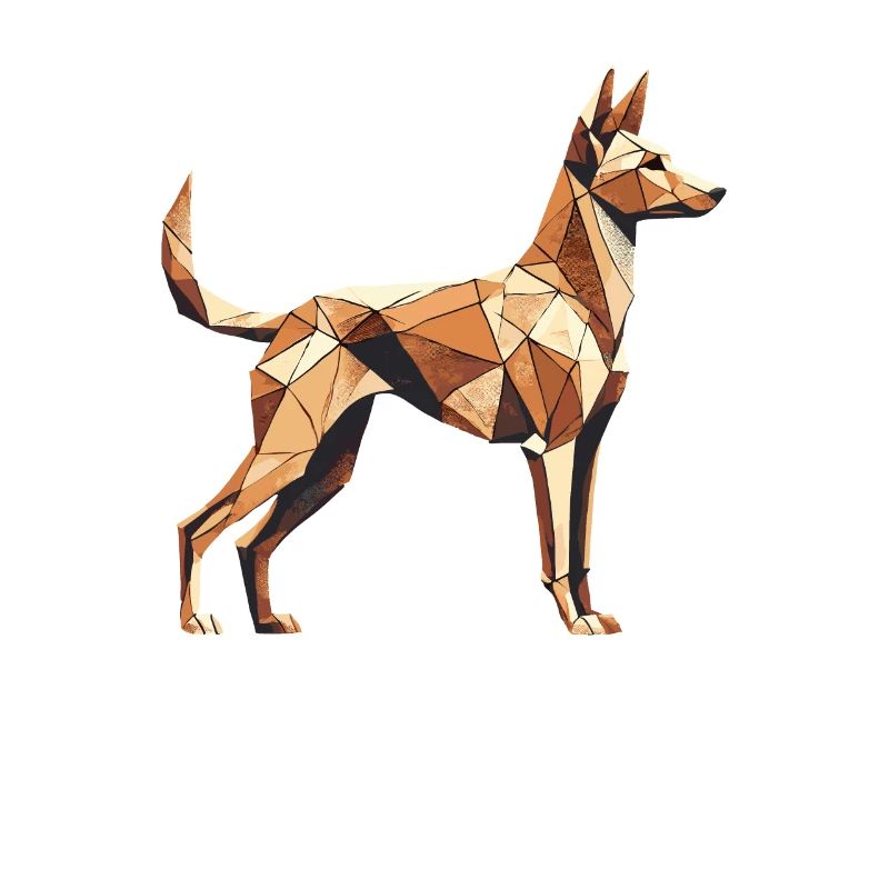 Geometric Art Pharaoh Hound