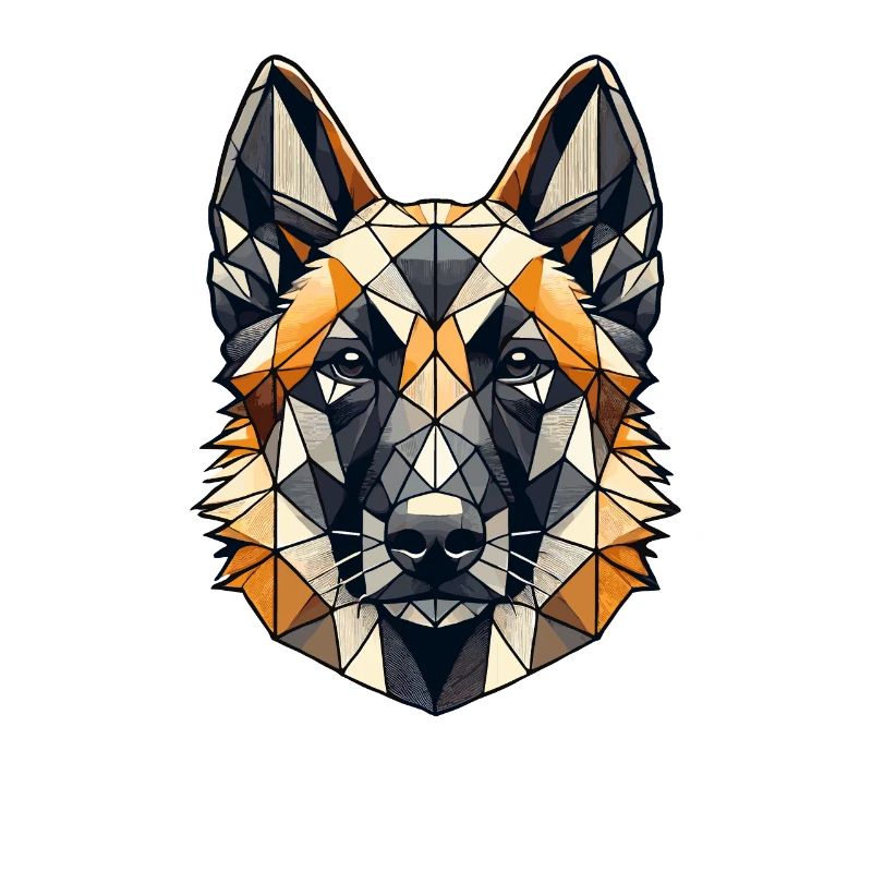 Geometric Art Belgian Malinois Belgian Shepherd
