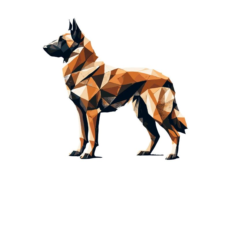 Geometric Art Belgian Malinois Belgian Shepherd