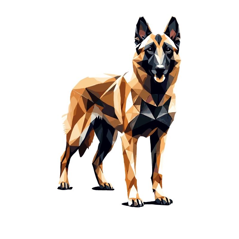Geometric Art Belgian Malinois Belgian Shepherd