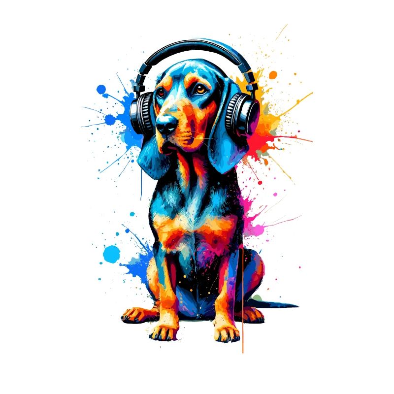Casque Splash Art coloré Plott Hound Plott