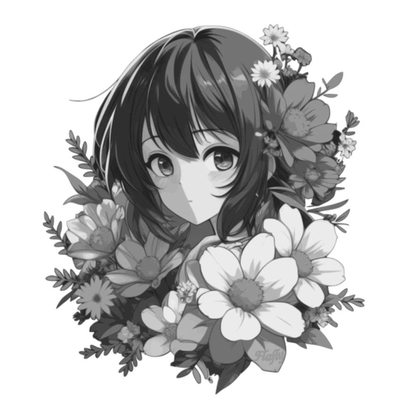 Mädchen mit Blumen 🌸 - 2