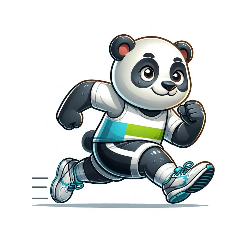 Mignon marathonien panda