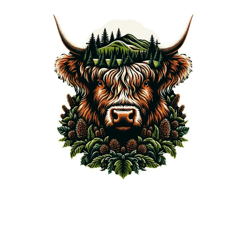 Scottish Highland Cow Rustic