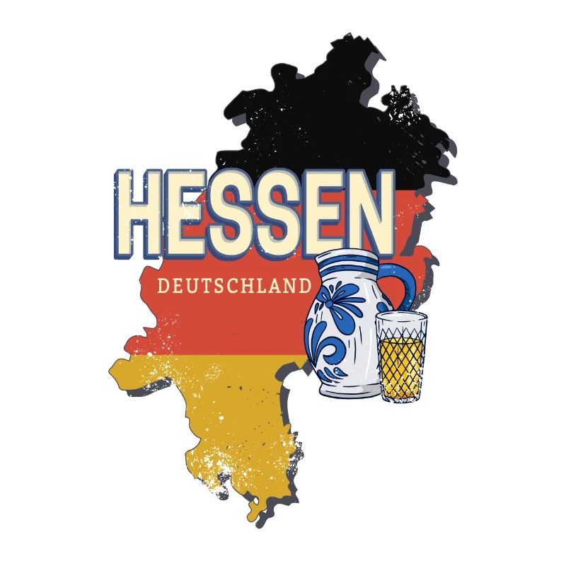 Hesse Germany State Map Souvenir