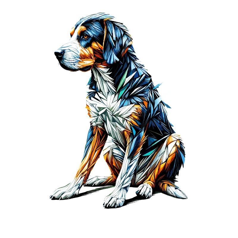 Polygon Art Schweizer Windhund