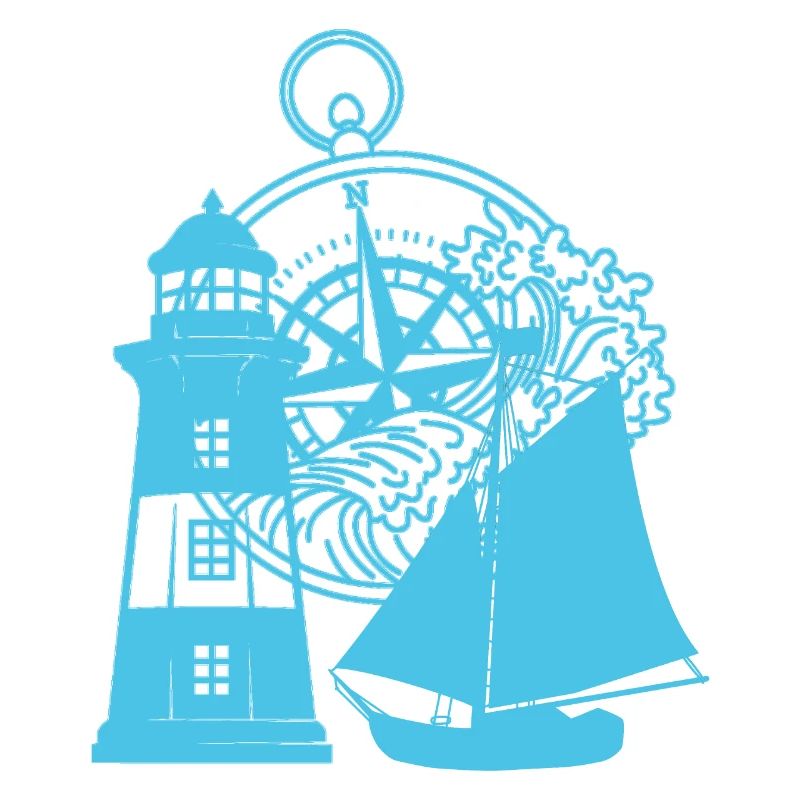 maritim Kompass Segelschiff Leuchtturm