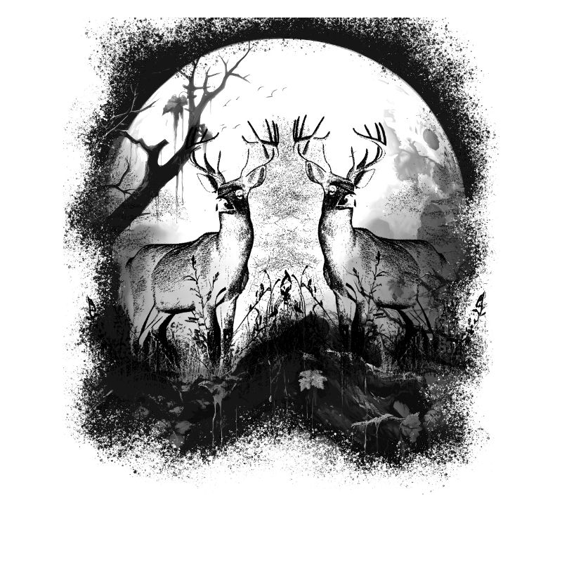 mystical forest forest animals deer deer roebuck