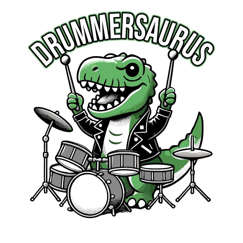 Schlagzeuger, Schlagzeug, Drummer, Drummersaurus