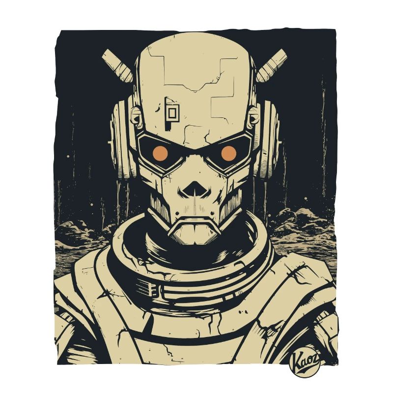 Super Humanoïde Crâne Crâne Android Mecha