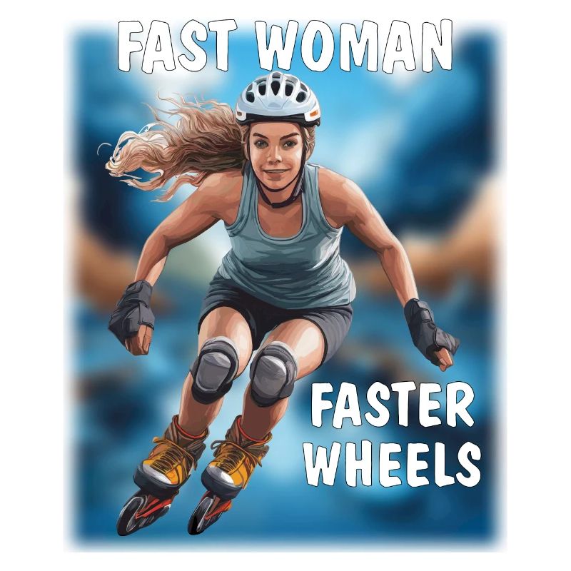 FEMME RAPIDE, ROUES PLUS RAPIDES