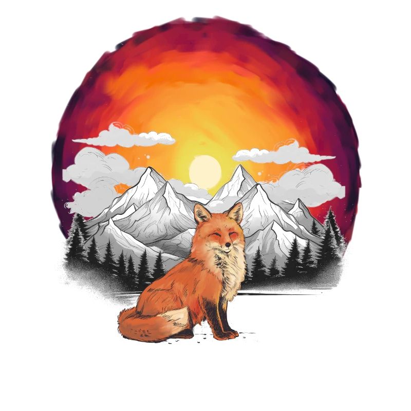 Nature Sunset Fox Foxes Mountains Mountains