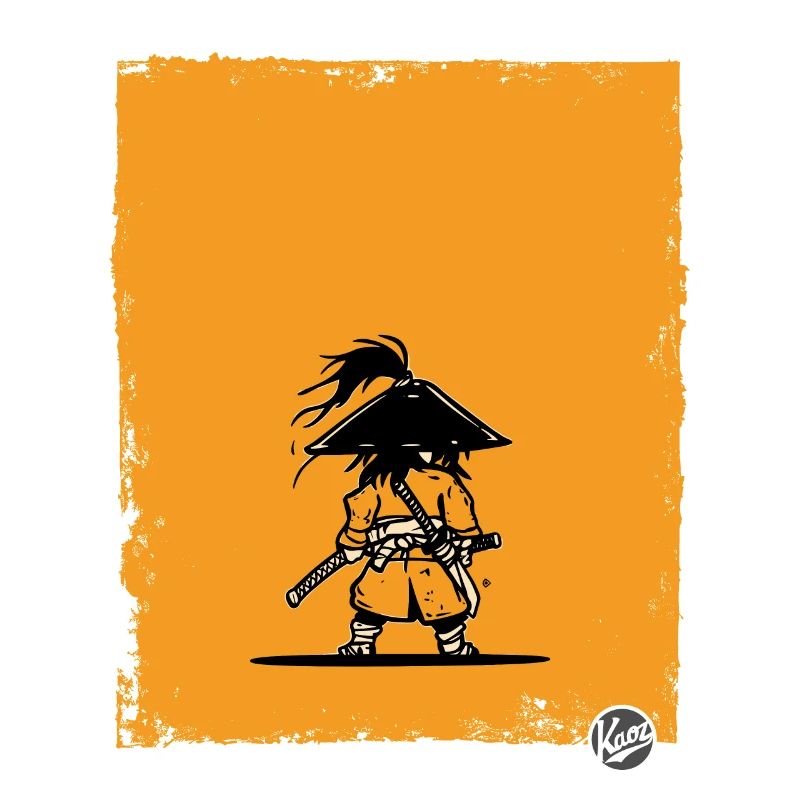 Samurai Style Warrior Silhouette