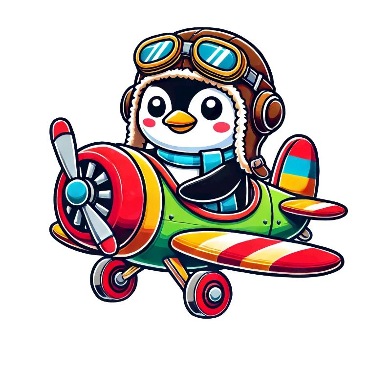 Penguin Pilot Flight License Airplane Propeller Machin