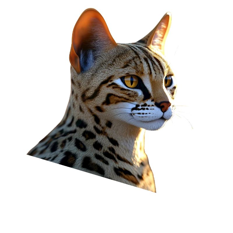 Savannah Chat Chat Maman Mignon Serval Léopard Chats