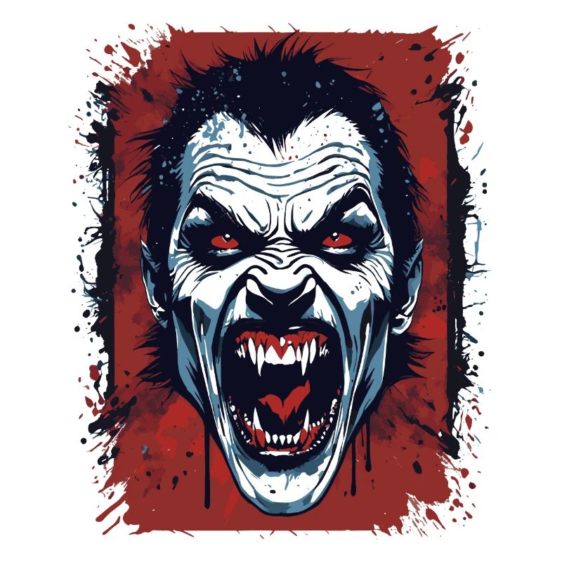 Vampire Rage - Horror Art Illustration