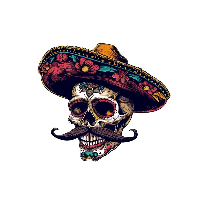 Crâne Mexicain Sombrero