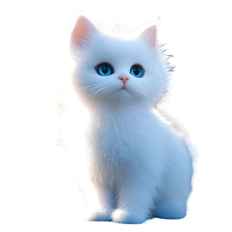 Chat Angora Blanc Chat Angora Chats Angora Mignons