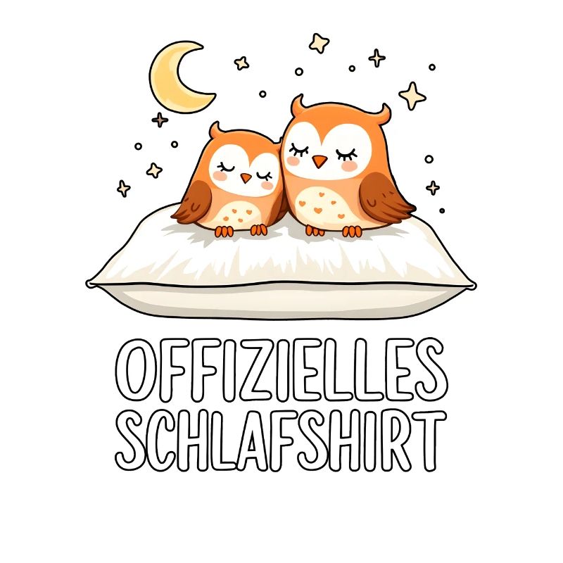 Offizielles Schlafshirt Eulen Eule Paar