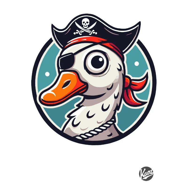 Oie pirate avec cache-œil