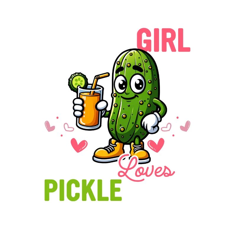 Juste une fille qui aime le jus de cornichon Concombre Végétalien