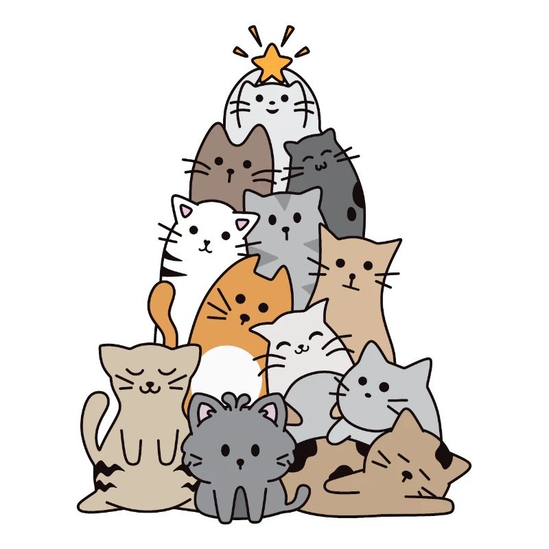Katze Weihnachtsbaum