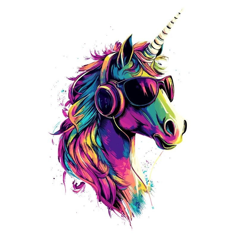 Einhorn Bunt Regenbogen Pferde Reiten Einhörner