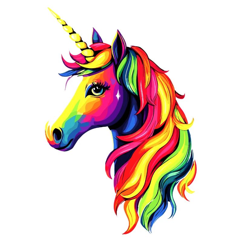 Einhorn Bunt Regenbogen Pferde Reiten Einhörner