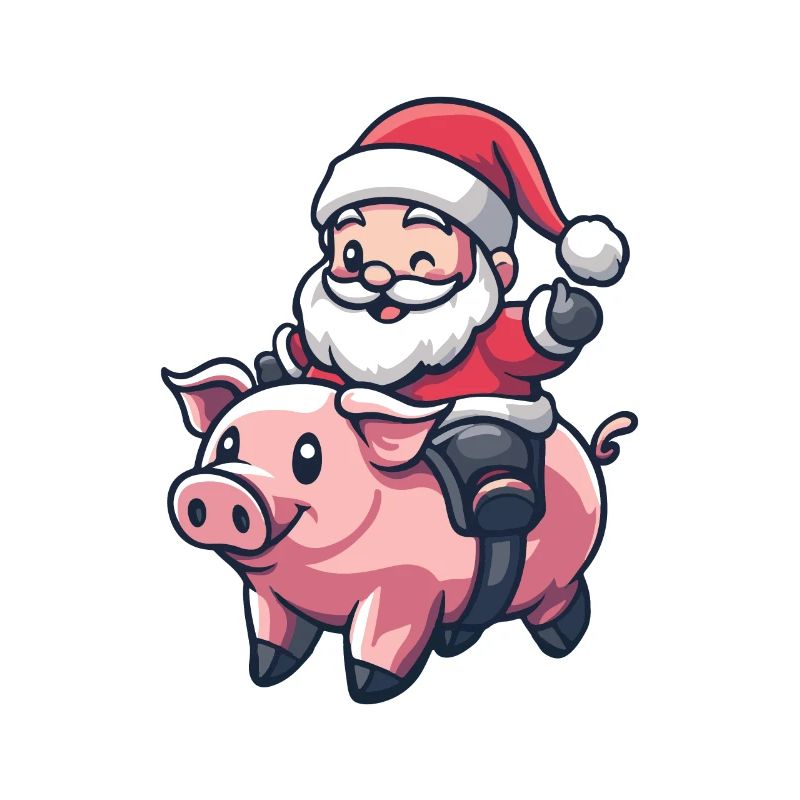 Schwein Weihnachtsmann