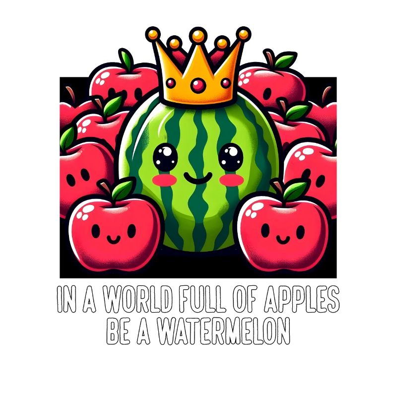 IN EINER WELT VOLLER ÄPFEL SEI EINE WASSERMELONE
