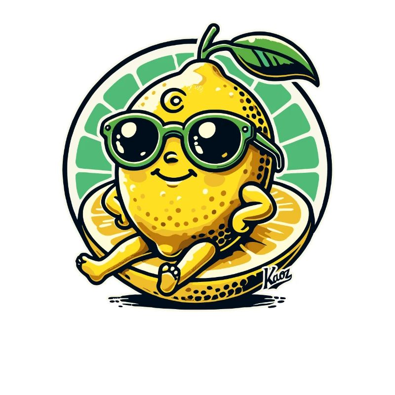 Frais, ensoleillé, heureux, citron