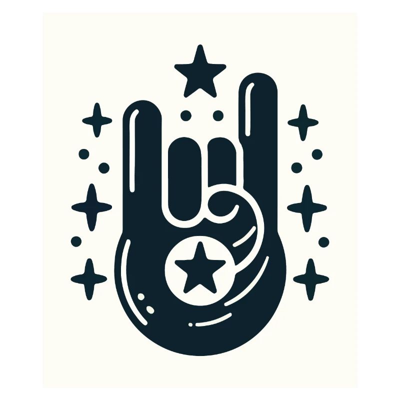 Rock On Hand-Geste mit den Stars