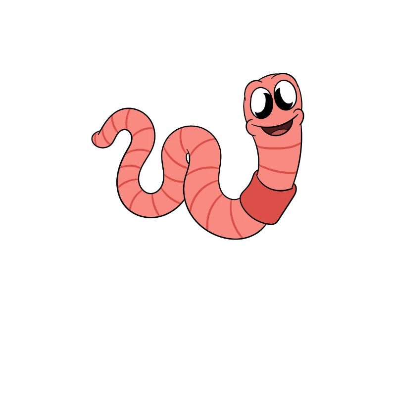 Mignon ver drôle vers de terre vers de terre