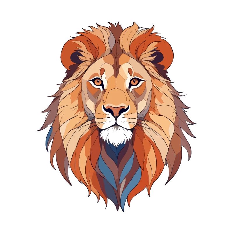 Löwe Vektor Kunst mit lebendigen Farben Illustration