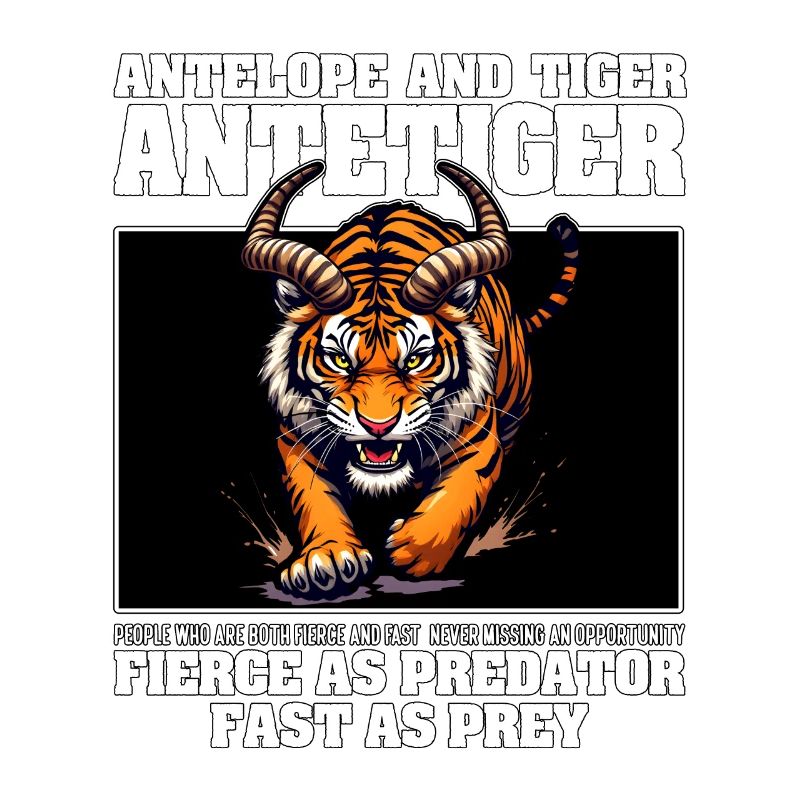 FIERCE AS PREDATOR FAST AS PREY - ANTELOPE & TIGER
