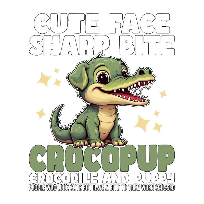 VISAGE MIGNON MORSURE ACÉRÉE - CROCODILE ET CHIOT