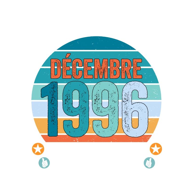 28e anniversaire Décembre 1996 idée Cadeau 28 ans