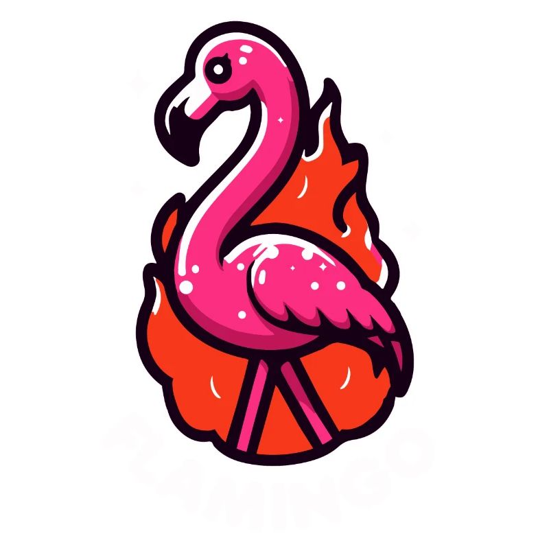 Flamant rose jeu de mots oiseau mignon
