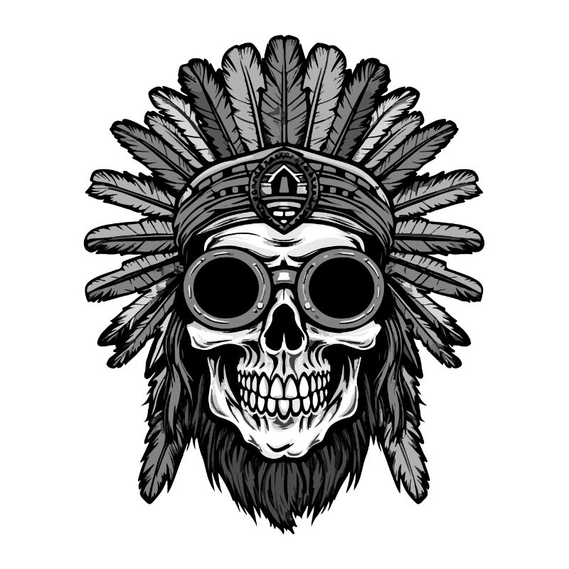 Crâne d'Apache indien