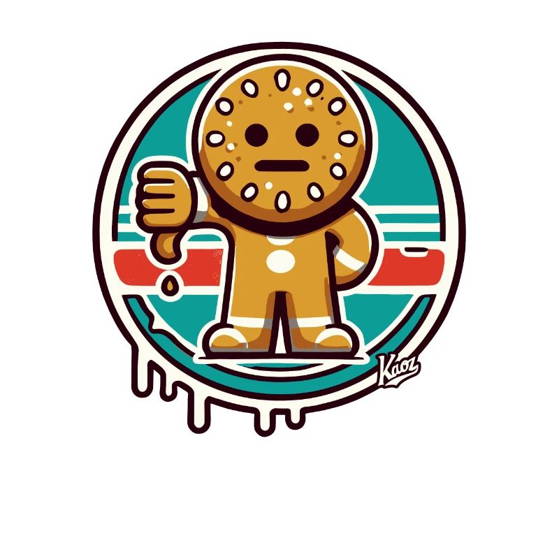 Disappointed gingerbread man - thumbs down
