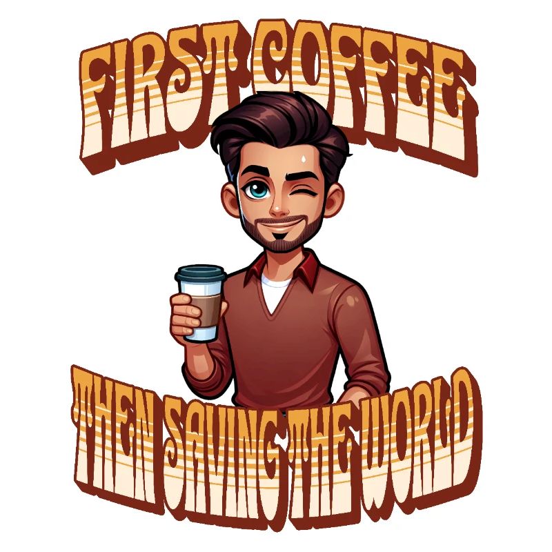 Kaffeepause Held - Humorvolles Kaffee Design
