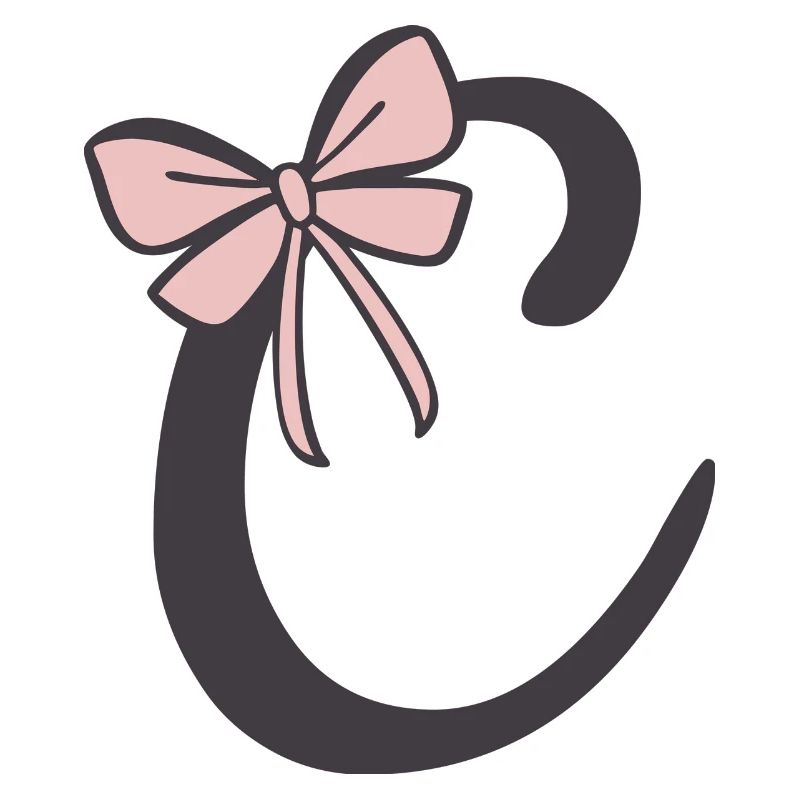Initial Letter C Ribbon