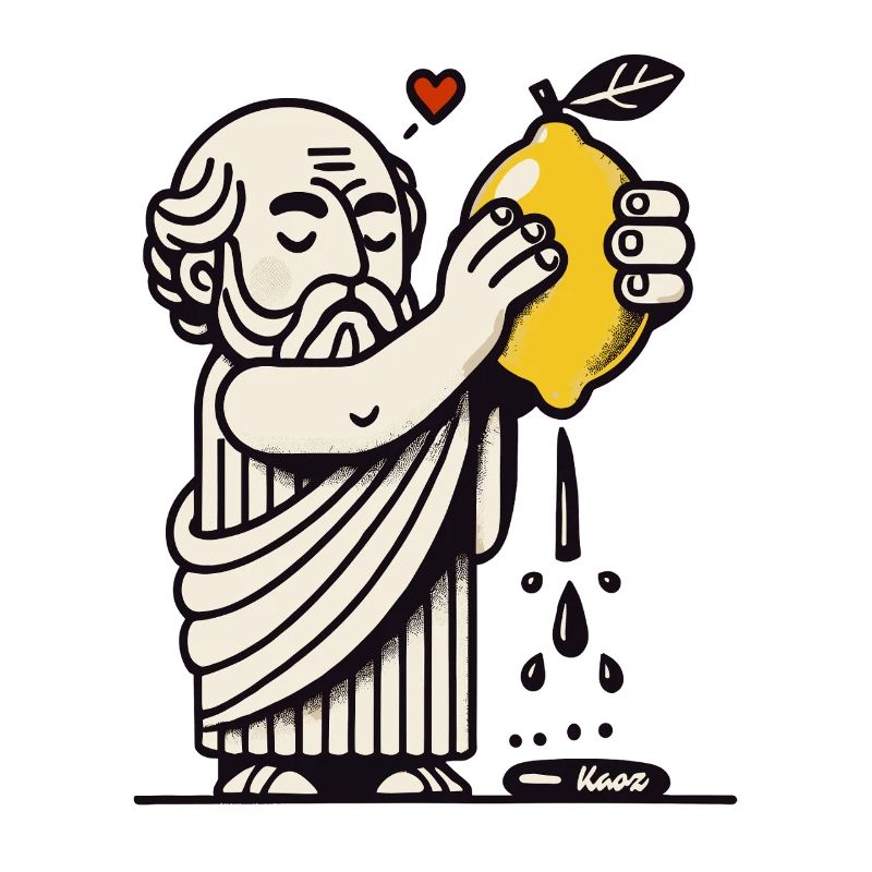 Le philosophe jus le citron de la vie