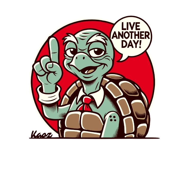 Lebe einen weiteren Tag, alte Opa Schildkröte