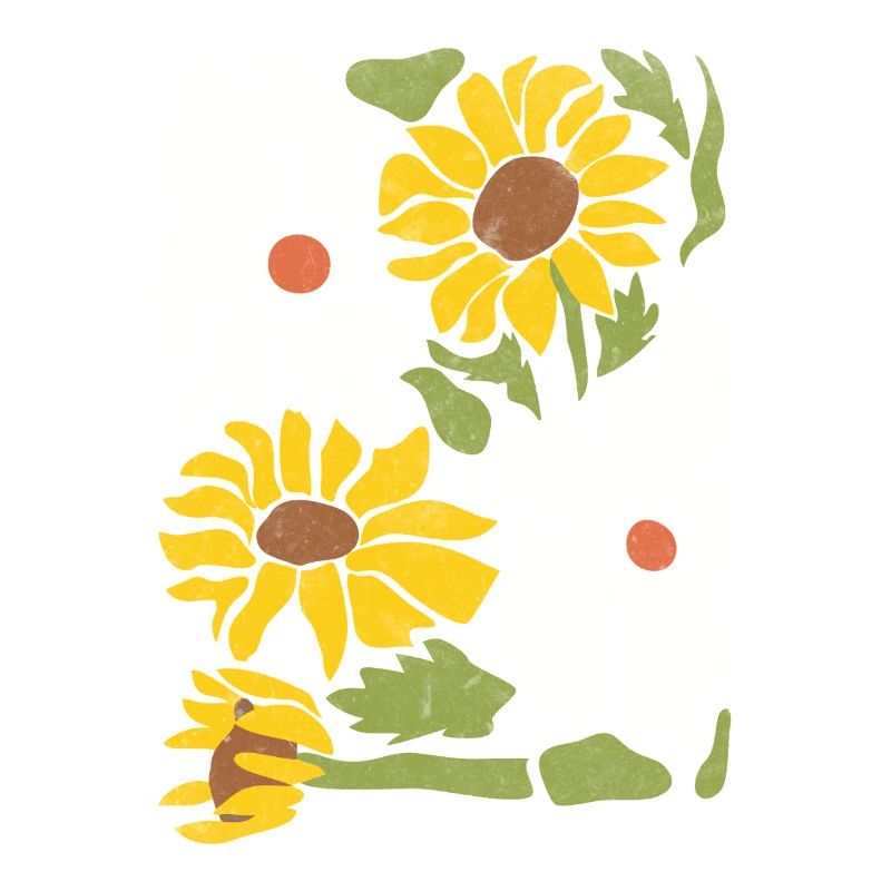 Boho Wildblumen mit Sonnenblumen und Gänseblümchen