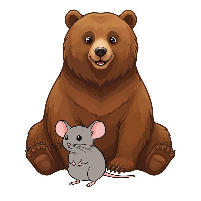 Bear and Mouse Best Friends