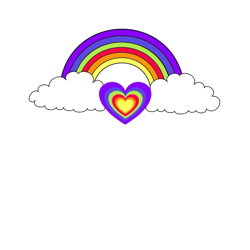 Regenbogen Herz Herzen Liebe Valentin
