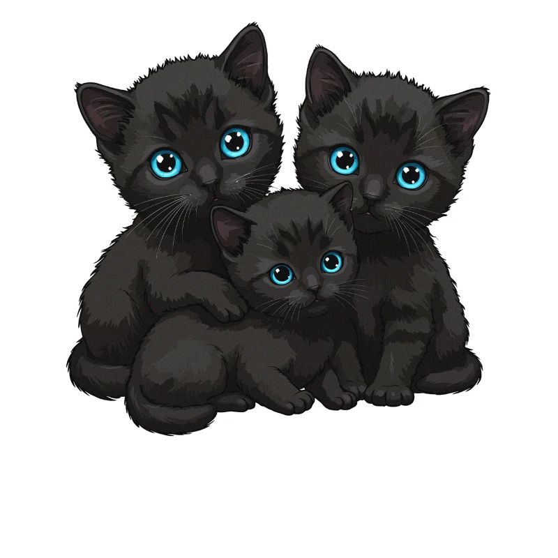Blue Eyes Three Cats