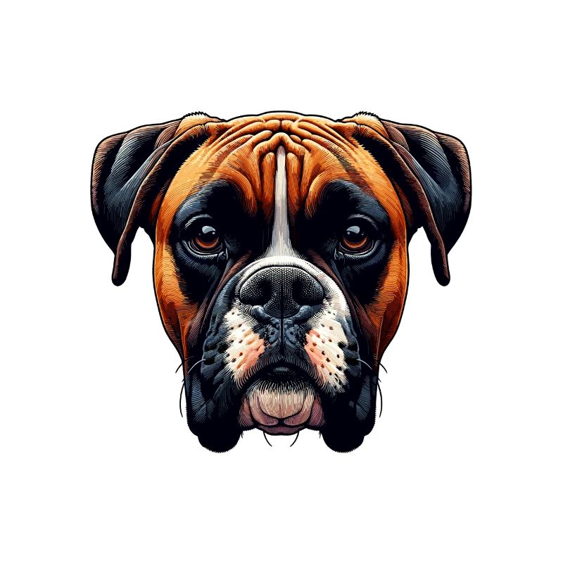 Visage de chien - Boxer